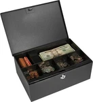 Barska Cash Box Safe W/ 6 Compartment Removable Tray And Key Lock, CB11792. Fixed Price $74.09.