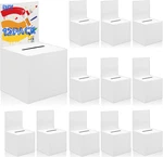 Ysglory 12 Pack Raffle Ticket Box White Cardboard Suggestion With Slot Donat. Fixed Price $23.92.