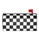 Abucaky Black And White Checkered Mailbox Cover Magnetic 21X18 In,. Fixed Price $21.82.