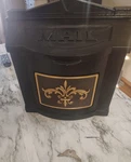 Gaines Manufacturing Inc. The Wall Mount Locking Mailbox Metal Black Gold Gloss. Fixed Price $200.00.