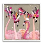 Stupell Industries Fancy Pants Flamingos, Design By Hammond Gower White Frame.... Fixed Price $52.58.