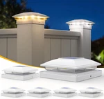 Solar Post LIGHTS,6 Pack 2-MODES Bright 5X5 Vinyl Fence Caps. Fixed Price $55.75.
