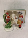 Us Post Boy, Letter & Dog W/gift Decorated Mailbox Holiday Figurines Vtg. Fixed Price $12.00.