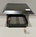 Garveetech 13X13 Chimney Cap Square Outside Flue Cover Galvanized Black Open Box. Fixed Price $58.87.