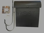 Nach Euro Wall Mount Black Mailbox With Detachable Newspaper Holder W/screws. Fixed Price $34.99.