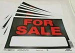 6 "for Sale" Signs W/space Info/fill-in 8" X 12" Hillman 839928. Fixed Price $6.60.