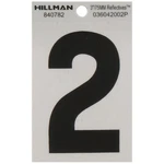Hillman 840782 Black/silver Mylar Self-adhesive #2 Number 3 In. (pack Of 6). Fixed Price $7.43.