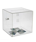 Premium Acrylic Cube Donation Box With Deluxe Rear Open Door And Cam Lock Sug.... Fixed Price $57.55.