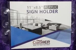 Ciaoher Acrylic Sign Holder 11"X 8.5" With Suction Cups. Fixed Price $12.00.