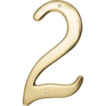 Hillman 4-IN. Nail-on Brass House Number 2. Fixed Price $7.75.