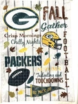 Bay Packers Fall Harvest Moire Garden Flag Football By Evergreen 12X18. Fixed Price $8.99.