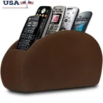 Leather Remote Control Holder 5 Compartment Organizer Stylish Caddy Storage New. Fixed Price $19.34.