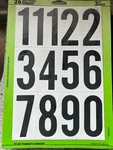 Hy-ko MM-4N Black & White 3" Numbers Stick On Adhesive 26PC New. Fixed Price $5.00.