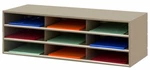 Durham 431-75, Tan Opening Horizontal Literature Rack, 33.88"X11.63"X10.69". Fixed Price $137.23.