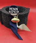 Vintage Penn State Pinback Button With Ribbon And Football Charm. Fixed Price $16.99.