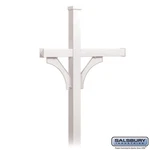 Salsbury Deluxe POST-2 Sided ,(3)MAILBOXES-IN-GROUND Mounted-white. Fixed Price $392.45.