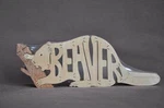 Beaver Animal Wooden Amish Made Toy Fun Puzzle Woodland Figurine. Fixed Price $19.99.