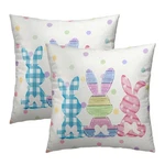 Easter Rabbit Cotton Throw Pillow Covers 18X18 Inch Set Of 2 Buffalo Plaid. Fixed Price $11.44.