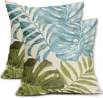 Sweetshow Palm Leaf Pillow Covers 20X20IN Set Of Modern Watercolor Tropical. Fixed Price $28.23.