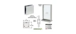 Crl Polished Stainless Steel 5" Sq Level 3 Bullet Resistant Speak-thru Window. Fixed Price $354.57.