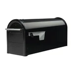 Architectural Mailboxes Franklin Post Mount Mailbox, Black With Silver Accents,. Fixed Price $84.99.