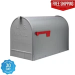 Stanley Gray, Extra Large, Steel, Post Mount Mailbox Gibraltar Rural. Fixed Price $38.59.