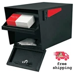 Boss Black Mailbox Parcel Manager Locking Post-mount High Security. Fixed Price $137.68.