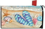 Day In The Sun Summer Magnetic Mailbox Cover Beach Flip Flops Nautical BLM00384. Fixed Price $19.95.