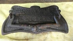 Art Nouveau Traditional Cast Iron Door Letter Box & Knocker Reg. No. 484976. Fixed Price $68.24.