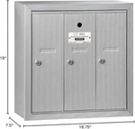 Vertical Mailbox 3 Doors Aluminum Surface Mounted Usps Access. Fixed Price $372.49.