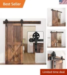 Durable Carbon Steel Sliding Barn Door Hardware - Quiet And Functional Design. Fixed Price $127.79.
