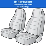 Genuine Neoprene Seat Covers For 2016-2023 Chevrolet Express 3500. Fixed Price $270.00.