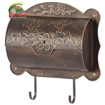 Wall Mount With Newspaper Holder, Metal Mailboxes For Brown. Fixed Price $74.17.