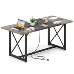 6FT Conference Table With Power Outlets, Thickened Top & Heavy-duty Metal Frame. Fixed Price $146.99.