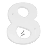 Hy-ko 6" White Plastic Number 8 (5 Pcs.). Fixed Price $21.89.