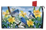 Briarwood Lane Bluebirds And Daffodils Spring Mailbox Cover. Fixed Price $15.95.