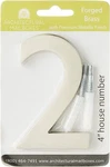 Architectural Mailboxes 3582SN-2 4 Inch Solid Brass Floating House Number,. Fixed Price $14.35.