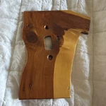 Hand Crafted Cedar Wood Single Wall Switch Cover By Against The Grain Live Edge. Fixed Price $24.00.