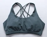 & Mane Women's Solid Solar Plexus Sports Bra EJ3 Dark Slate Small Nwt. Fixed Price $7.56.