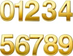 Mailbox Numbers, Inch Door Address Stickers For 2" 10 Pack Brass. Fixed Price $19.60.