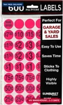 Sunburst Systems 7030 Pre-priced Garage Sale Stickers (LABELS),600 Count, Pink. Fixed Price $6.69.