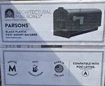 Nib Architectural Mailboxes Parson Rural Medium Plastic Mailbox, Black.. Fixed Price $13.99.