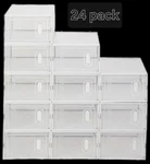 Karl Home, 24-PACK Clear Plastic Shoe Boxes, Stackable, 9.1"WX5.5"HX13"D Storage. Fixed Price $55.99.