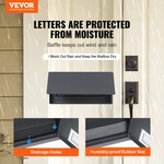 Vevor Through The Door Key Drop Box, Dark Gray. Fixed Price $73.81.