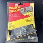 Vintage Mailbox Brackets Kit U.s. Rural Model MB-1 Steel City Corp Usa New. Fixed Price $13.95.