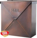 Nach Mailbox Antique Copper Wall Mount 10" House Outside. Fixed Price $84.00.