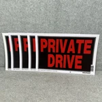 Lot Of 5 Private Drive Signs Hillman 841882 8"X12" Red Plastic. Fixed Price $19.99.