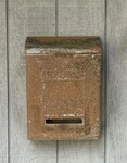 Vintage Nor-gee Metal Mailbox Letter Post Slot Jamestown Ny Original Patina. Fixed Price $49.00.