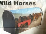 Saw 25-032, Steel Mailbox, Wild Horses, Western & Americana Series Fs. Fixed Price $65.00.