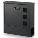 Xydled Large Wall Mount Locking Mailbox With Newspaper Holder - Secure Black. Fixed Price $49.48.